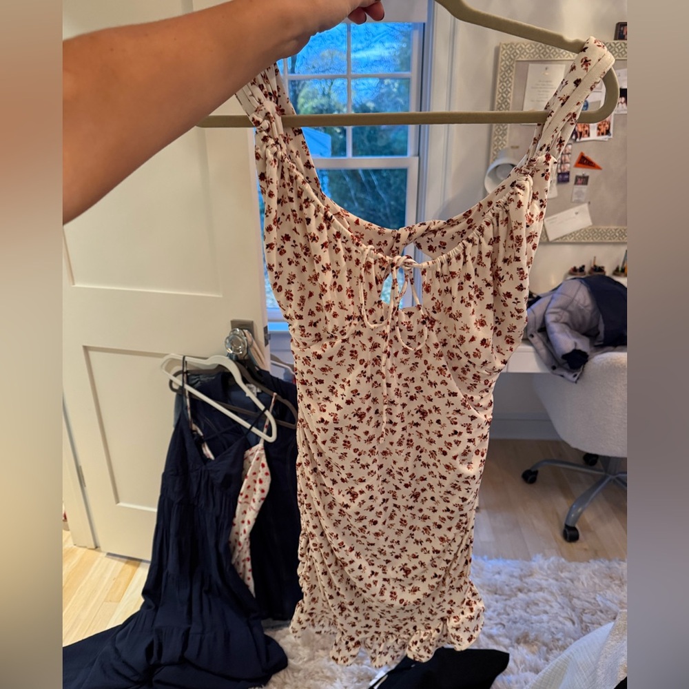 Urban Outfitters Cream and Red Floral Camisole
